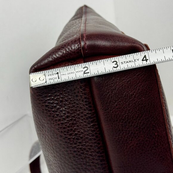 Vtg Portland Leather Goods Mini Crossbody Purse Brown Nutmeg Full Grain Double - Picture 9 of 16